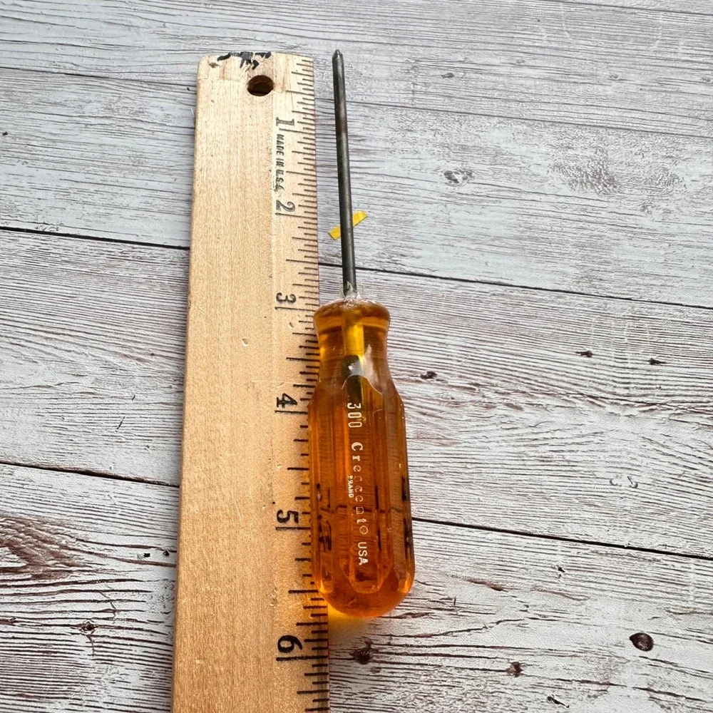 Vintage Screwdrivers Lot Sears Companion Crescent USA Red & Amber Handles Tools‎